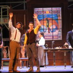 Garrett Griffin, Marcel Daly, Andrew Wright and Patrick Wolfe in Newsies