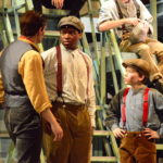 Andrew Wright, Marcel Daly and Winston Schneider in Newsies