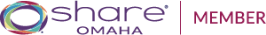 Logo showing The Rose is a member of share OMAHA.