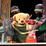Puppeteers Joe Knispel and Jackie Kappes in The Rose Theater's production of CORDUROY, playing Oct. 29 - Nov. 14, 2021 at The Rose Theater.